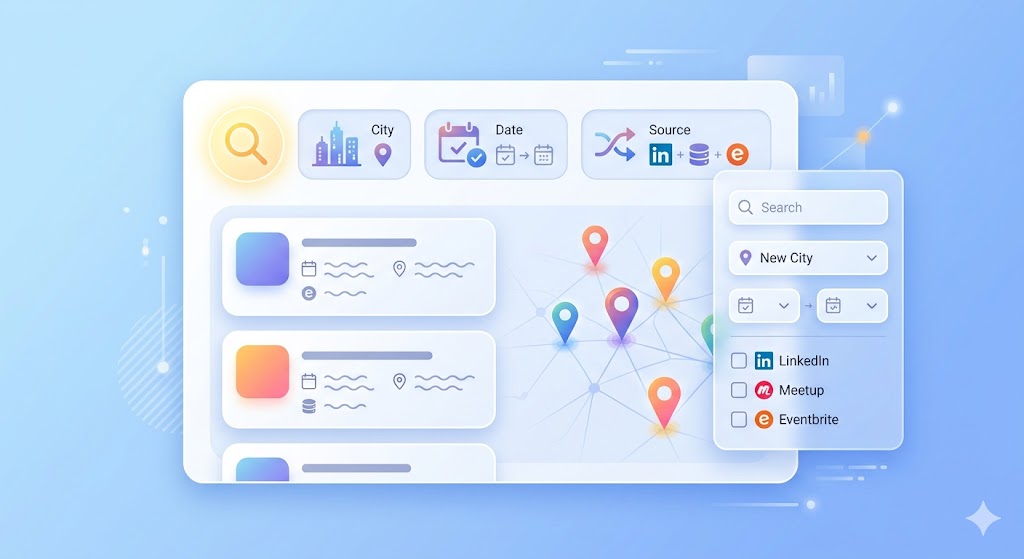 Search and filter events